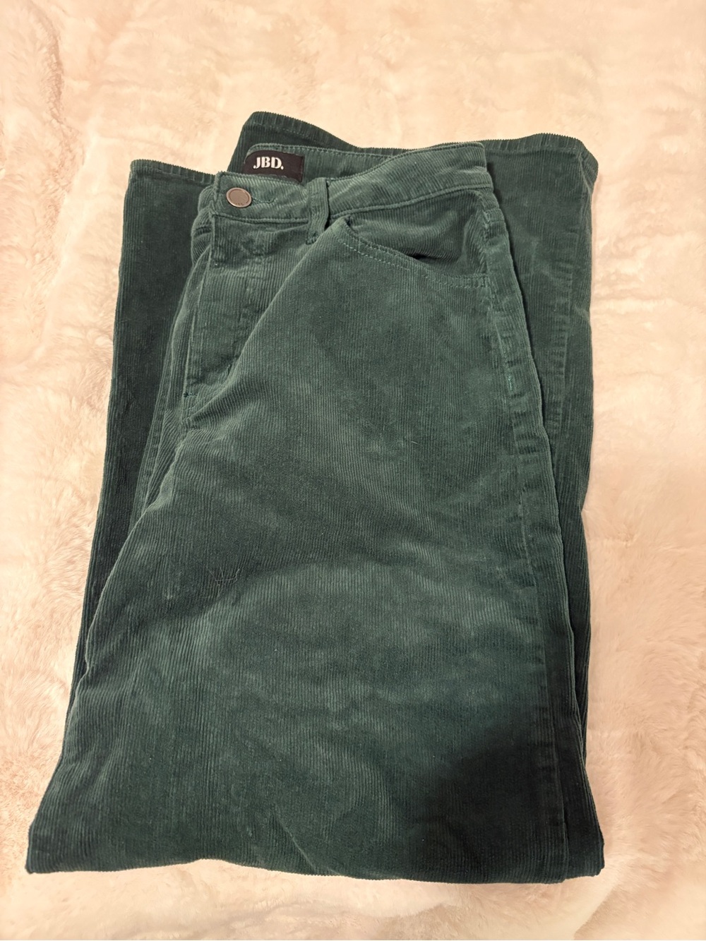 Wide Leg Corduroy Pants in Forest Green - Picture 3 of 5